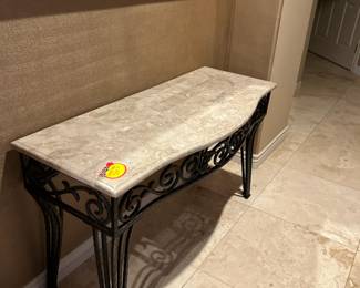 Entry Table; marble top
