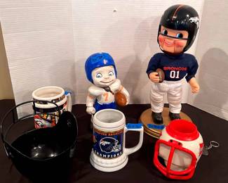03 Football MemorabiliaBeer Steins, NFL Figures And More