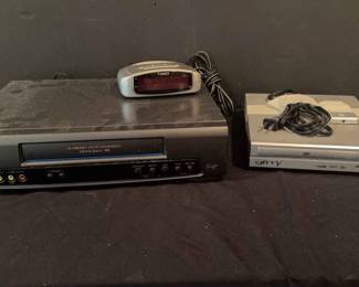VHS Player , DVD Player and Alarm Clock