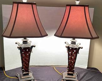 2 Ornate Table Lamps