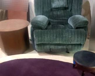 Massage Chair, Side Table, Rug, Ottoman