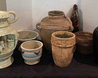 Variety Of Pottery, Vintage Roman Greek Water Fountain, Vases, Pots More
