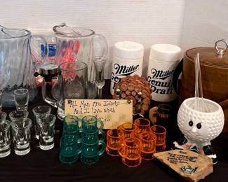 Bar Items Shot Glasses, Crystal Glass, Glass Pitchers, Coasters, Ice Bucket, And More