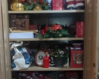 Christmas Mystery Lot With Cabinet