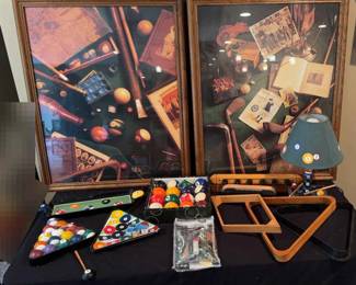 Billiard Accessories and Wall Art
