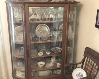 Victorian Wooden China Cabinet.