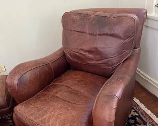 Well-loved leather club chair! Perfectly broken in!