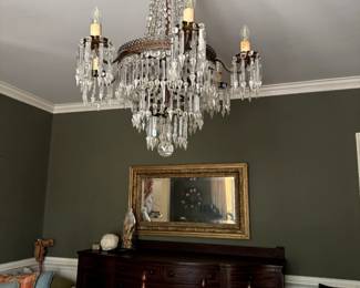 Sparkling crystal chandelier!