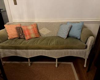 Charming wicker setter...also has lovely linen cover..