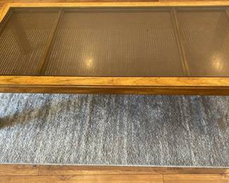Glass Top Coffee Table And Rug
