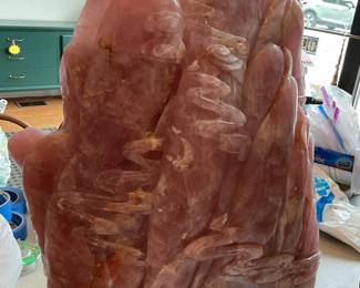 Rose quartz carved sculpture 25.5β x 24.5β x 10.5β $2000 + tax