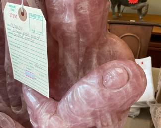 Rose quartz carved sculpture 25.5β x 24.5β x 10.5β $2000 + tax