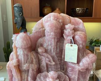 Rose quartz carved sculpture 25.5β x 24.5β x 10.5β $2000 + tax