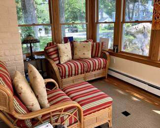 Beautiful, bright, as new sunroom set with pillows. $599