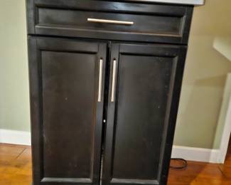 Rolling cabinet. Black with white top.
3' x 2' L x 16" D
50.00 make offer