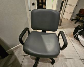 (2) Gray leather chairs on wheels
50.00 each