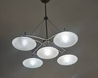 9 modern ceiling lights with chrome base 40.00 each or make offer