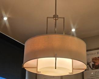 Beautiful cream linen ceiling lights (2)
$50.00 each or make offer