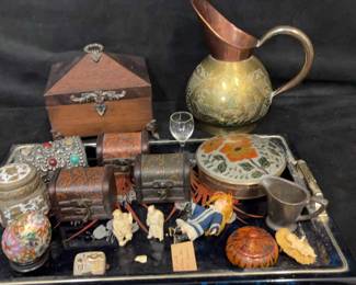 Lidded Trinket Boxes and Other Collectibles