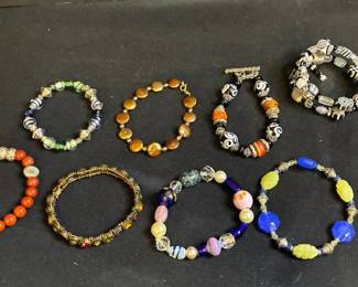 Glass And Stone Bracelets
