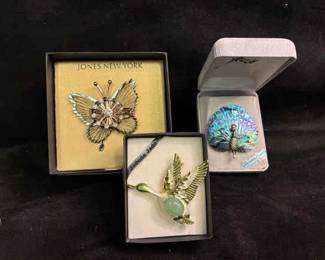 Jadeite Jade Duck Pin And Peacock