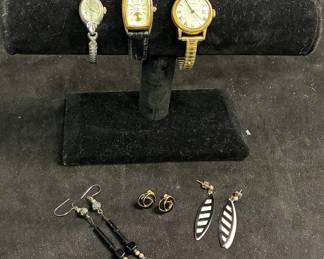 Bulova Guess And Timex Womens Watches And Earrings