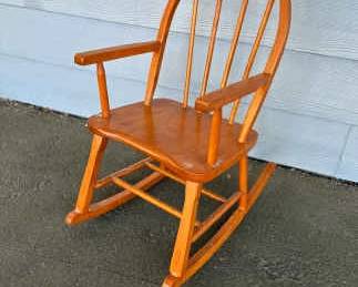 Child Size Wooden Rocking Chair