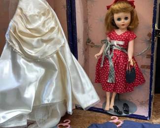 Vintage Doll And Trunk