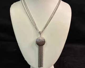 Monet Tassel Necklace And Earring Set