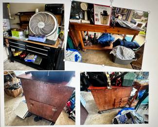 work bench (wooded and kobalt)