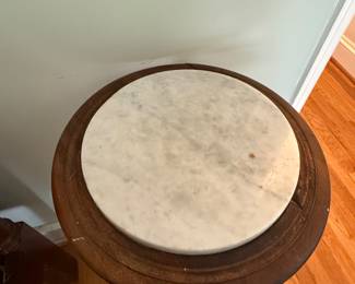 #38 Marble top plant stand 15x31 $80.00