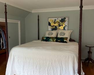 #37 King 4 poster bed with Beauty Rest mattress and box spring set $150.00