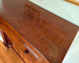 #39 Antique cherry chest of drawers 44x24x49 as is $150.00