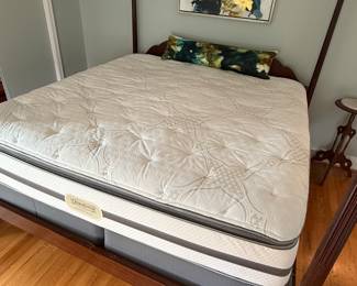 #37 King 4 poster bed with Beauty Rest mattress and box spring set $150.00