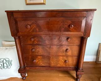 #39 Antique cherry chest of drawers 44x24x49 as is $150.00