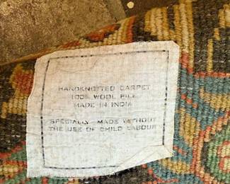 #29 Antique Handknotted wool rug 74x104 $250.00