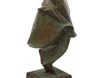 1277
Clyde Ball
active 20th century
Untitled abstract
Hand-wrought copper
Impressed signature to base: CLYDE BALL
Metal: 15.5" H x 9.125" W x 6.5" D; Overall: 18" H
Estimate: $300 - $500