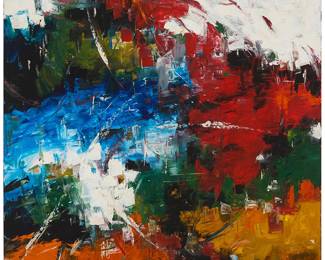 1226
Tim Howe
20th/ 21st century
"Abstract I"
Oil on canvas
Signed verso: Tim Howe ©; titled on the central stretcher bar
40" H x 40" W
Estimate: $500 - $700