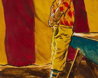 1245
Peter Walker
b. 1946
Waiting circus clown, 1982
Acrylic and ink on canvas
Signed and dated lower right: Peter Walker / 82
Sight: 15.5" H x 11.5" W
Estimate: $300 - $500