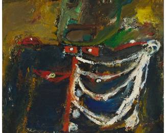 1306
Lucien Guinotte
1925-1989
Colonel
Oil on panel
Signed upper left: Guinotte
39.5" H x 27.5" W
Estimate: $300 - $500