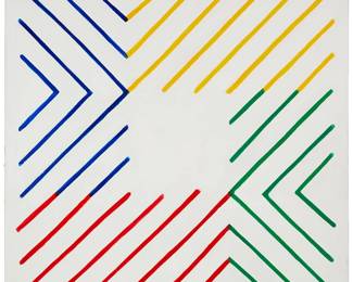 1307
Dimitri Grachis
1932-2021
"Four Colors"
Oil on canvas
Signed in pencil on the stretcher bar: Dimitri Grachis; titled by repute
40" H x 40" W
Estimate: $800 - $1,200