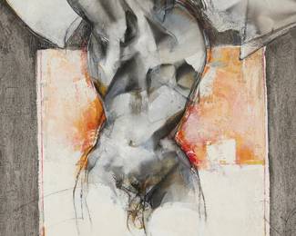 1222
Vanni Saltarelli
20th Century
"Campione"
Oil and mixed media on canvas
Signed lower right: V. Saltarelli; signed again and titled, verso
39" H x 32" W
Estimate: $1,000 - $1,500