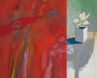 1298
G. Watson
20th Century
"Return of the Seed," 1985
Oil on canvas
Signed and dated lower right: G. Watson / 6/85; dated again and titled, verso
60" H x 70" W
Estimate: $1,000 - $2,000