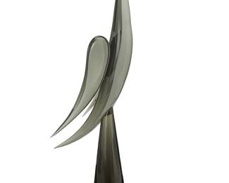 1154
Livio Seguso (b. 1930)
A Murano art glass sculpture, late 20th century
Etched signature to underside: Livio Seguso
The duotone glass sculpture of a bird figure on a pedestal
33.5" H x 12" W x 8" D
Estimate: $300 - $500