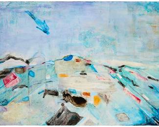 1224
Sonia Gold
b. 1959
"Save Our Oceans III"
Acrylic, oil, and mixed media on canvas
Signed lower right: Sonia Gold; signed again and titled, verso
30" H x 40" W
Estimate: $800 - $1,200