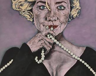 1216
Sarah (Sole) Ferguson
20th/21st century
"Marilyn 3," 2009
Oil on canvas
Signed and dated, verso: Sarah Ferguson
72" H x 66" W
Estimate: $800 - $1,200