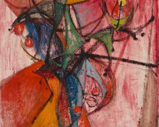 1228
Sonya Rapoport
1923-2015
Untitled, abstract
Oil on canvas
Signed near the lower edge, to the right of center: Rapoport
26" H x 20" W
Estimate: $600 - $800