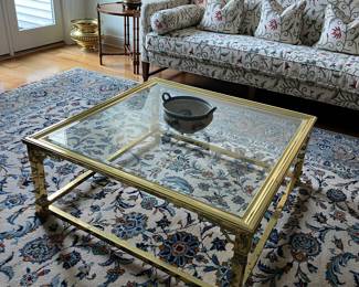 large brass coffee table