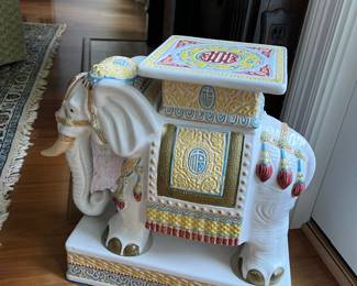 ceramic elephant stool/table