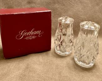 Gorham "Althea" crystal salt & pepper shakers
